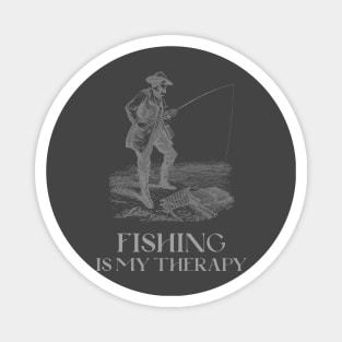 Fishing is my therapy 6 Magnet